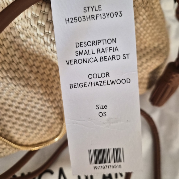 Veronica Beard Beige Woven Crossbody Bag - Picture 7 of 9